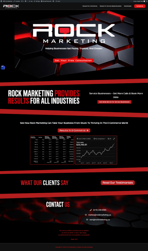Website redesign for local service business